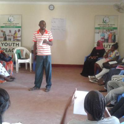 Rabai Group Members Presenting To Other Group Members And Participants