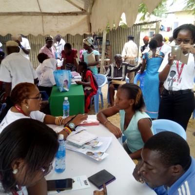 Bamba Residents Receiving Huduma Center Services From Kilifi Huduma Center Staff