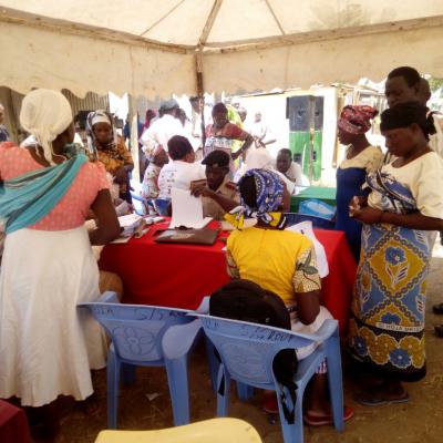 Mothers Queuing To Receive Services During The Kilifi Huduma Center Outreach In Bamba Division