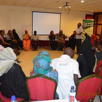 Kmya Regional Cordinator Mr. Khamis Mwaguzo During The Training Session At Pride Inn Hotel Mombasas