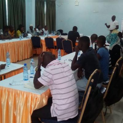 Mr. James Katana Facilitating One Of The Training Sessions