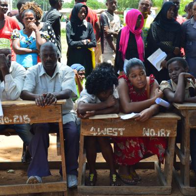 Community Members Waiting To Be Issued With Waiting Card